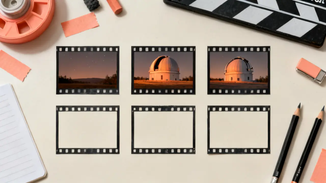 Storyboard coverage planned for an AI-assisted film sequence